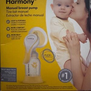 Medela Manual Breast Pump with Yellow and White Accents